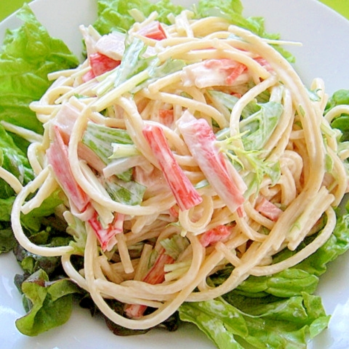水菜とカニカマの和風スパゲッティサラダ レシピ 作り方 By Mint 楽天レシピ 水菜とカニカマの和風スパゲッティサラダ レシピ 作り方 By Mint 楽天レシピ